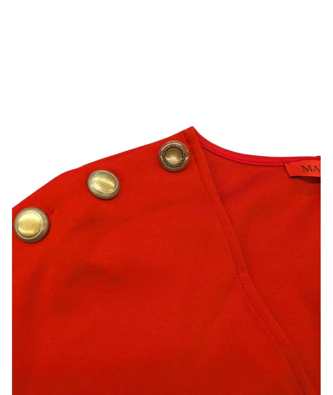 MAX&CO Красное вискозное повседневное платье, фото 4