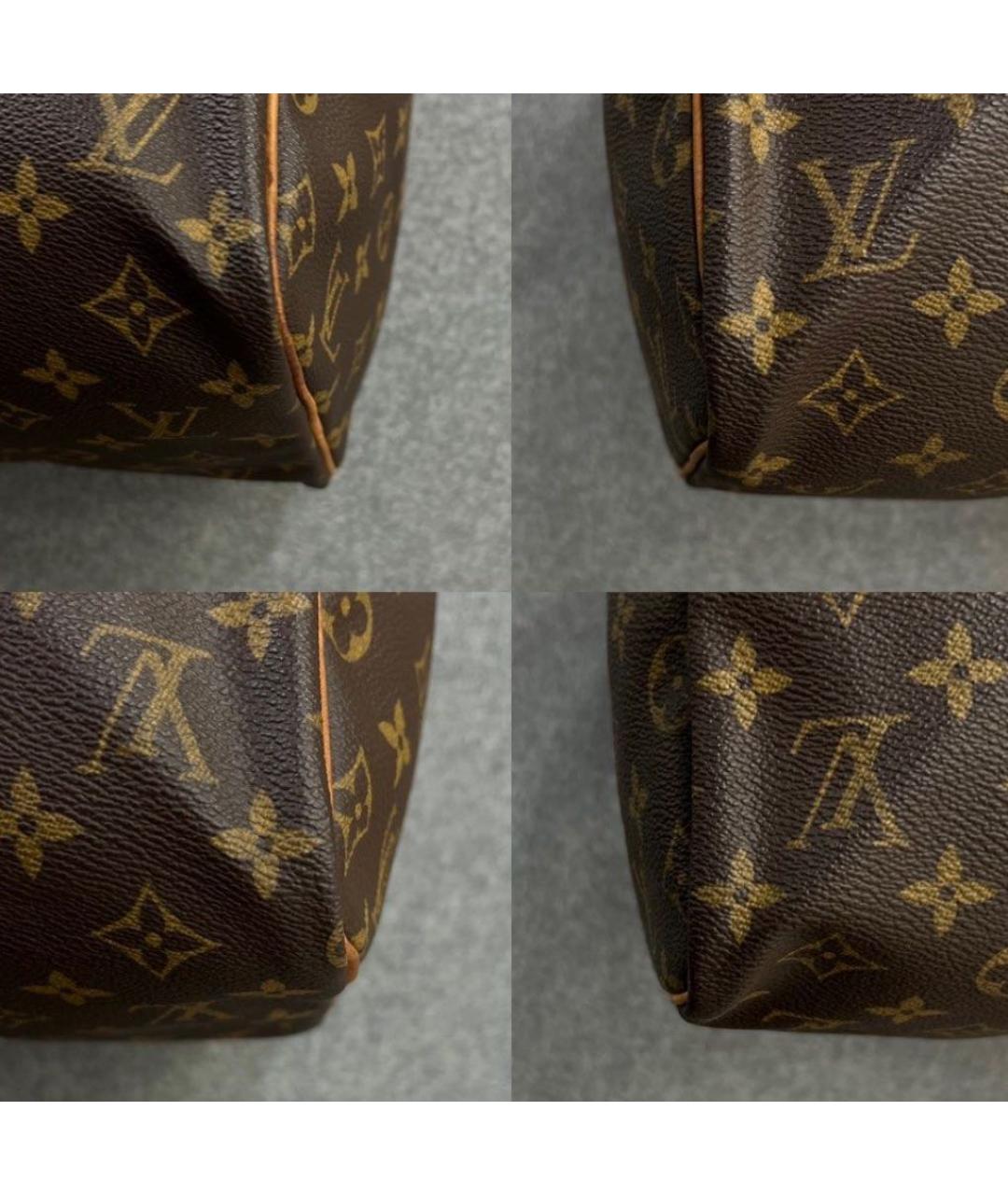 LOUIS VUITTON Коричневая кожаная сумка с короткими ручками, фото 3