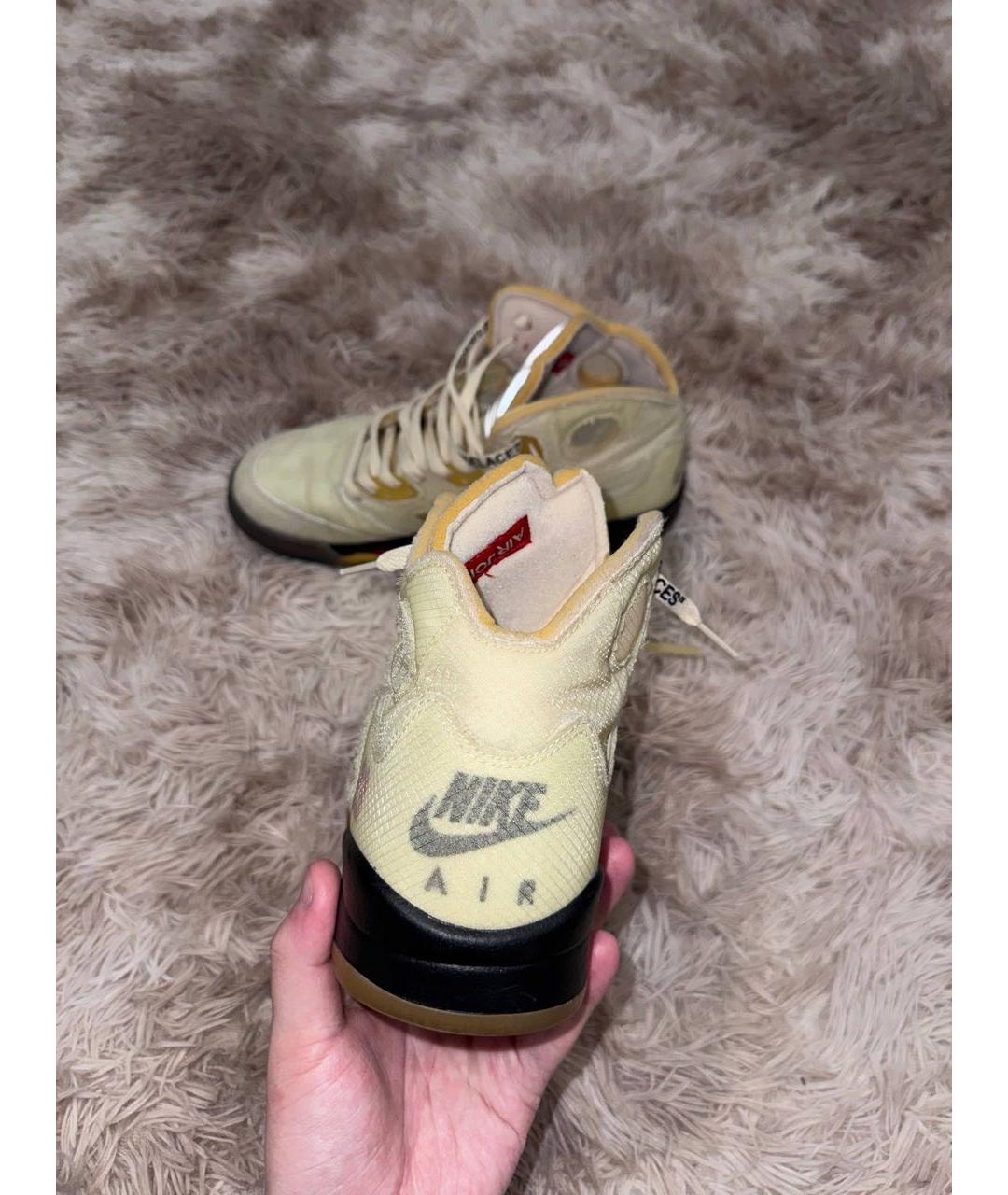 JORDAN Желтые высокие кроссовки / кеды, фото 6