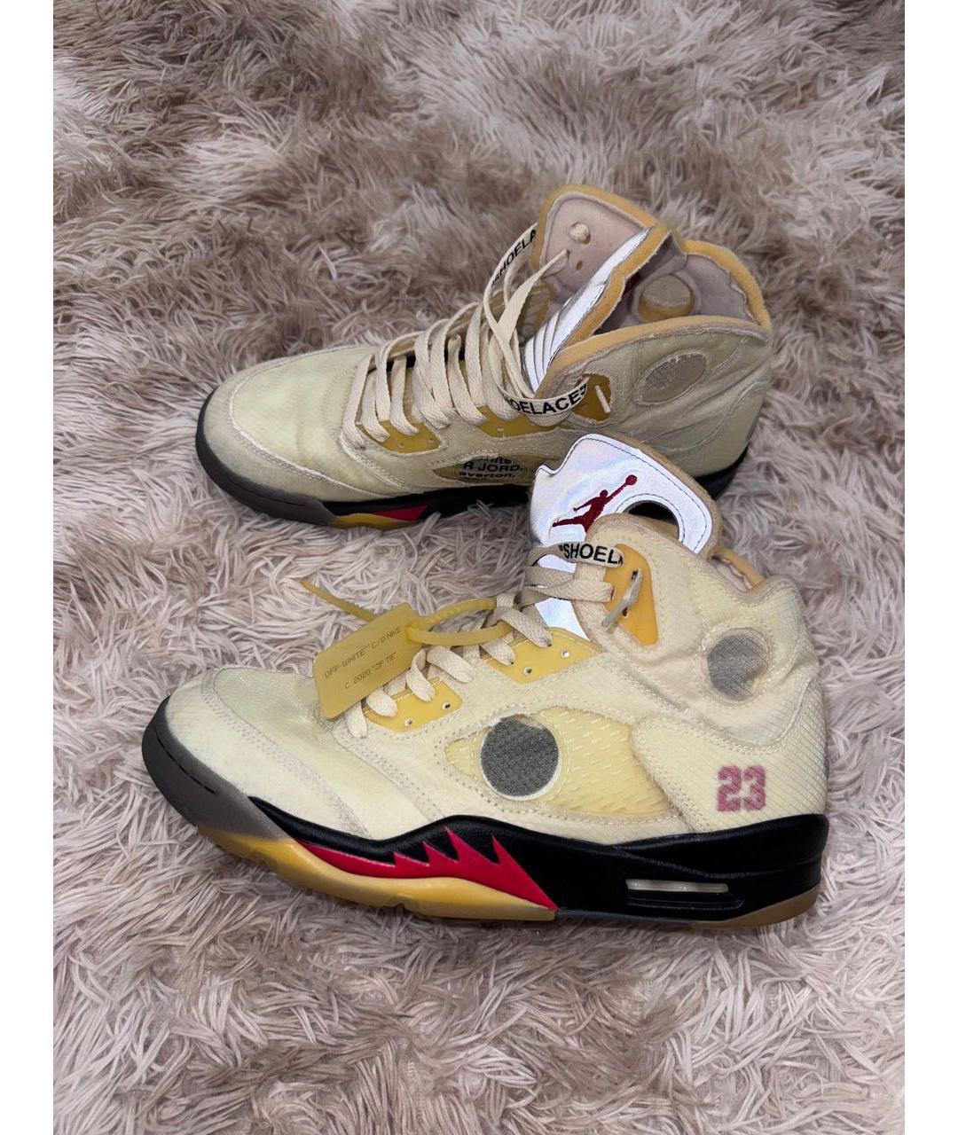 JORDAN Желтые высокие кроссовки / кеды, фото 9