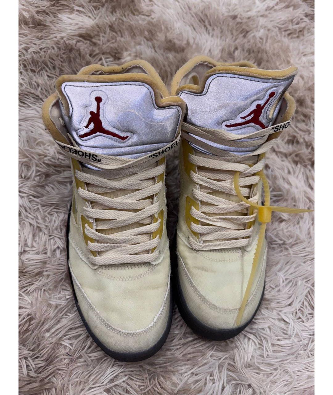 JORDAN Желтые высокие кроссовки / кеды, фото 8