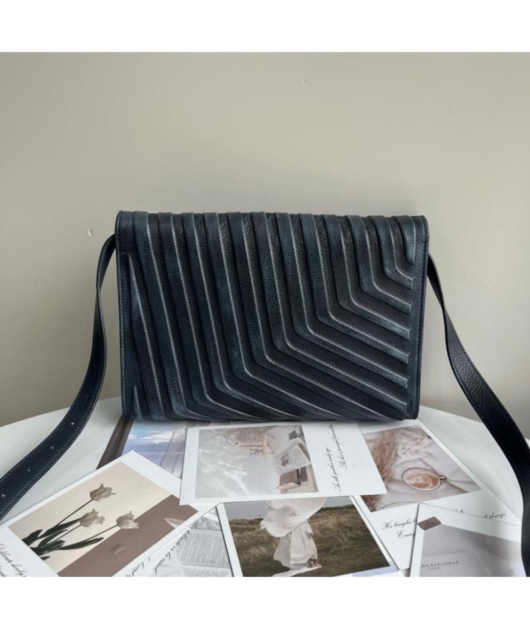 BALENCIAGA Черная кожаная сумка на плечо, фото 3