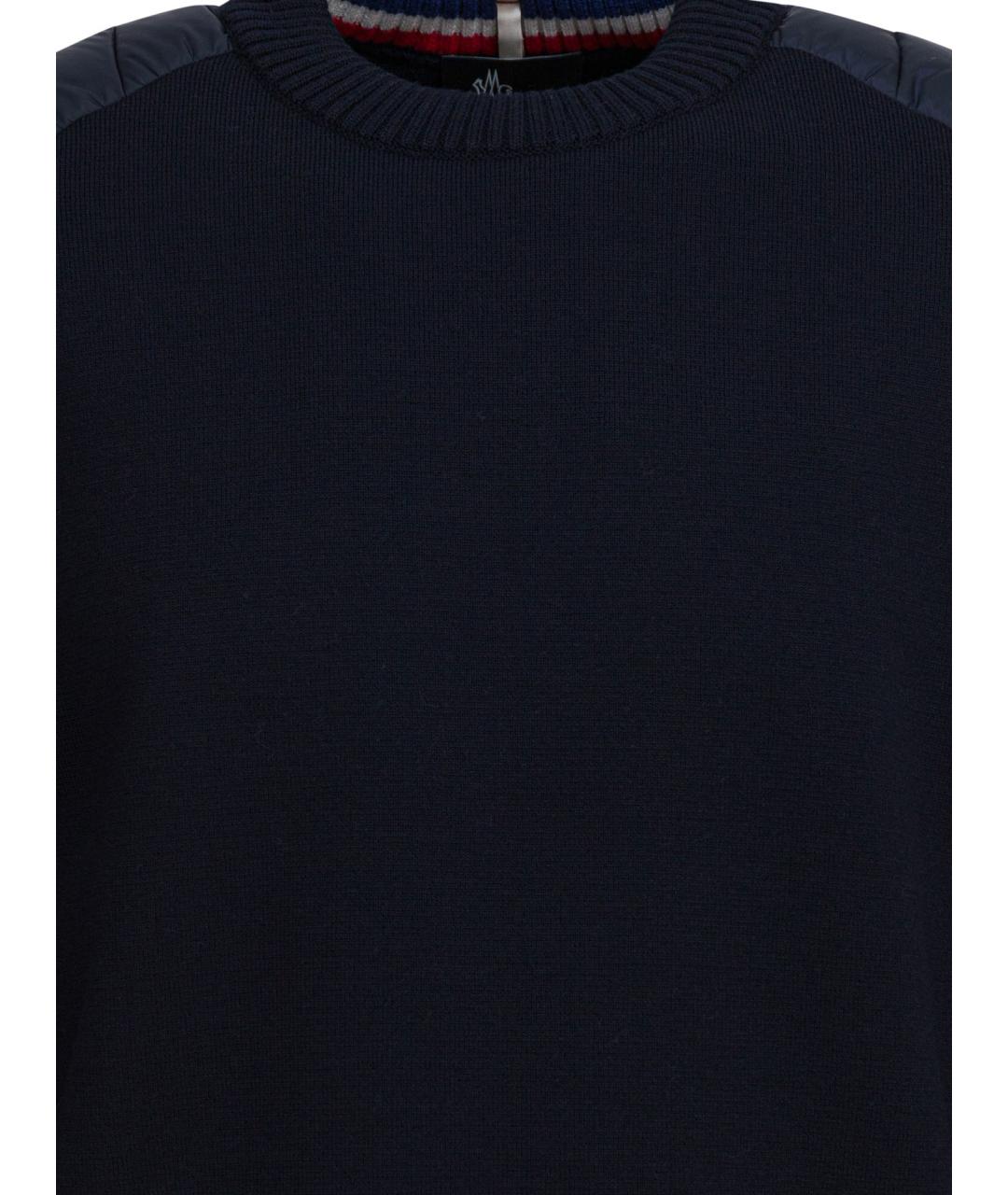 MONCLER GRENOBLE Синий шерстяной джемпер / свитер, фото 2
