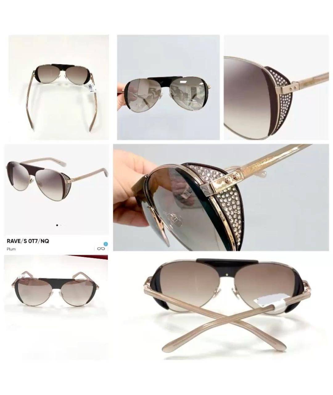 JIMMY CHOO Бордовые пластиковые солнцезащитные очки, фото 7