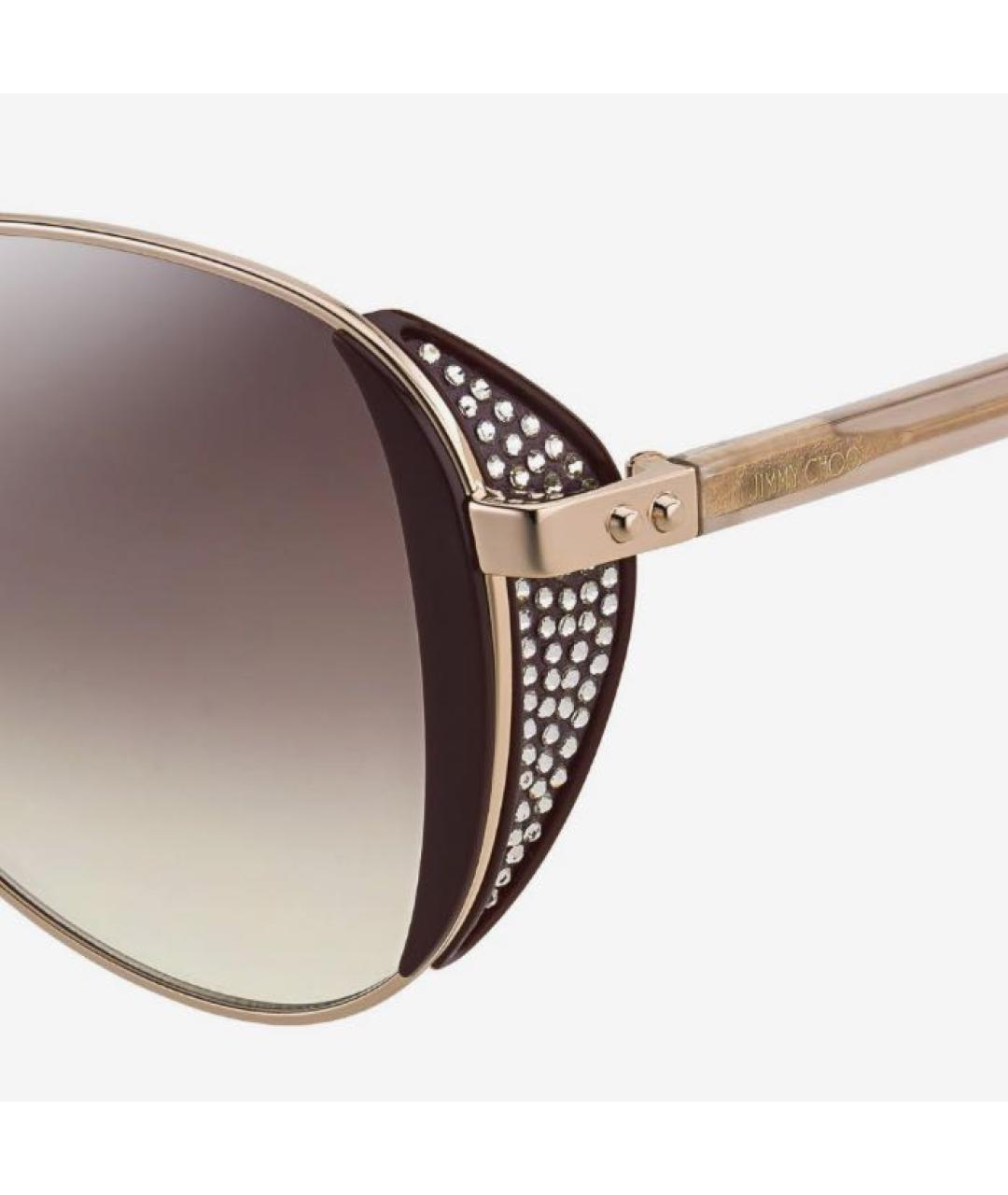 JIMMY CHOO Бордовые пластиковые солнцезащитные очки, фото 6