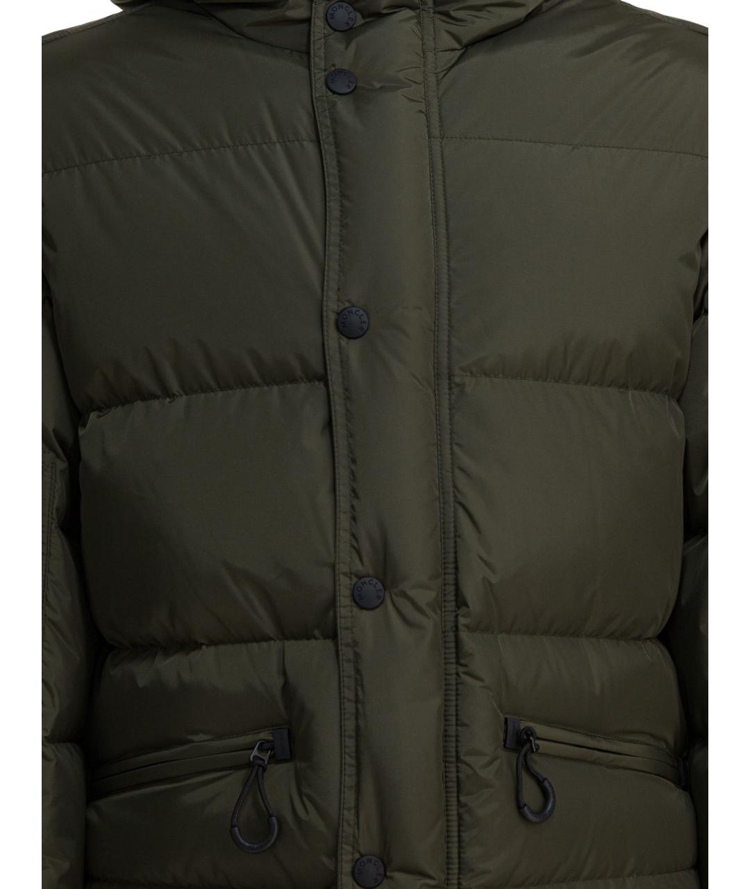 MONCLER GRENOBLE Зеленая полиамидовая куртка, фото 3