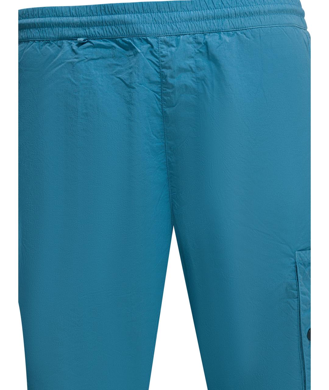 CP COMPANY Голубые полиамидовые повседневные брюки, фото 3