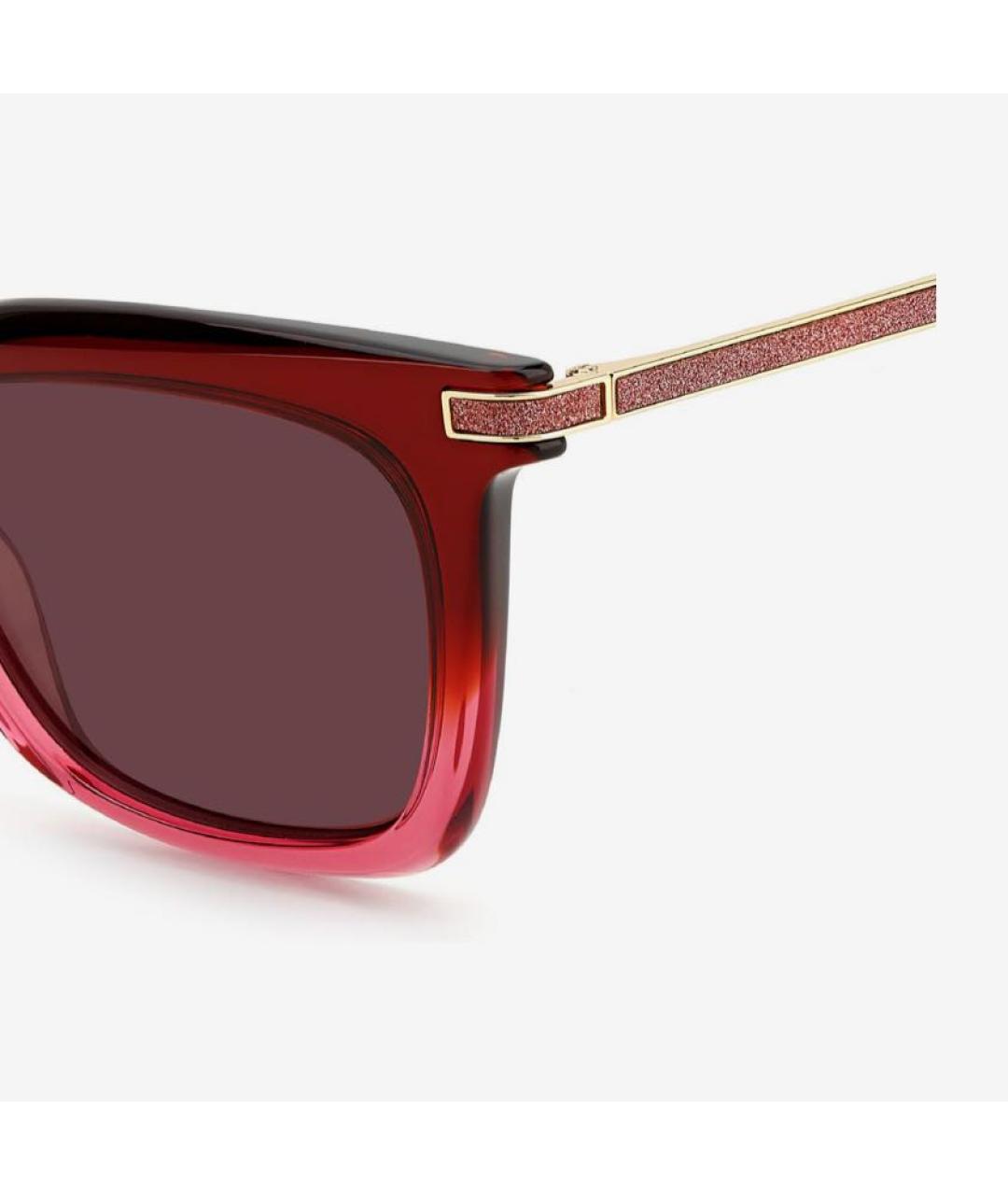 JIMMY CHOO Красные пластиковые солнцезащитные очки, фото 3