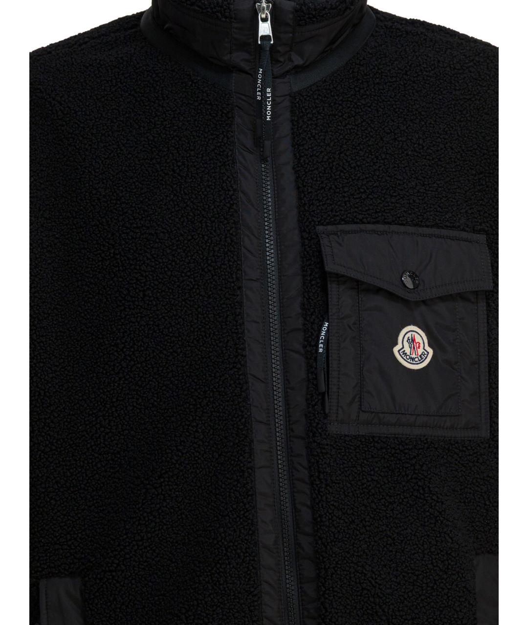MONCLER Черная полиэстеровая куртка, фото 3