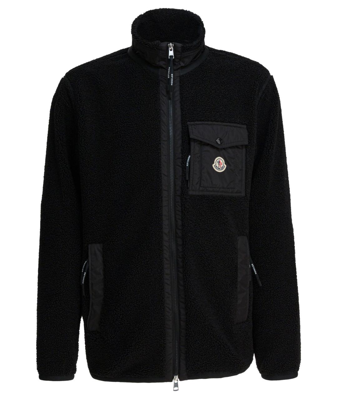 MONCLER Черная полиэстеровая куртка, фото 1