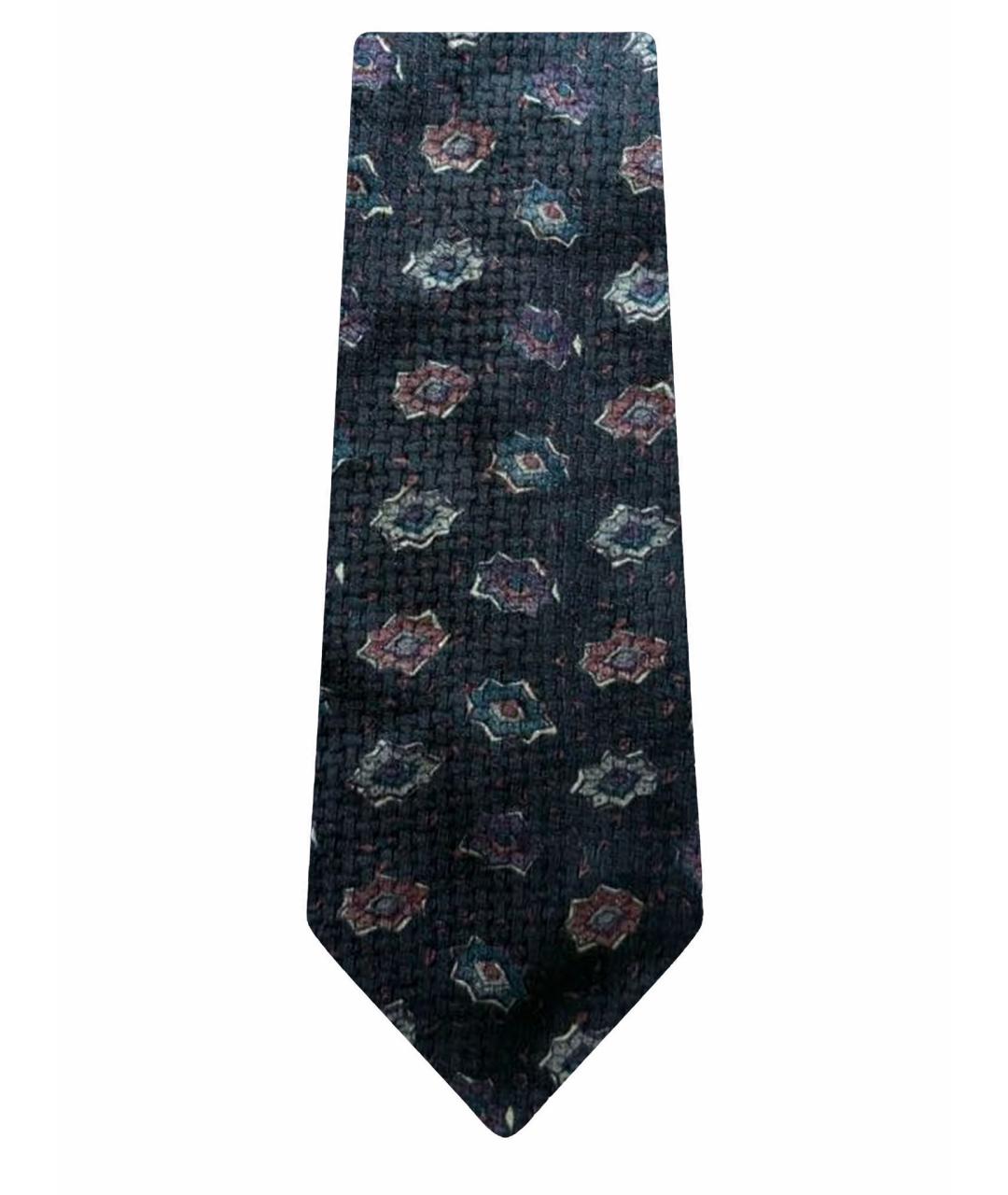 CHRISTIAN DIOR Темно-синий шелковый галстук, фото 3