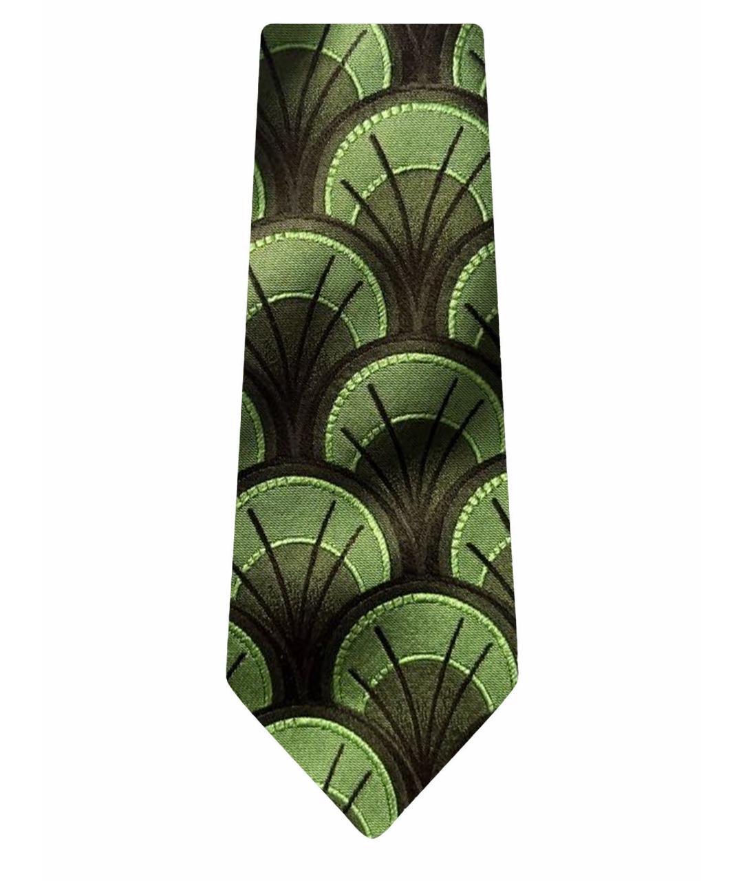KENZO Зеленый шелковый галстук, фото 1