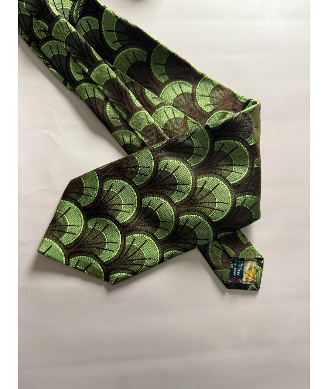 KENZO Зеленый шелковый галстук, фото 2