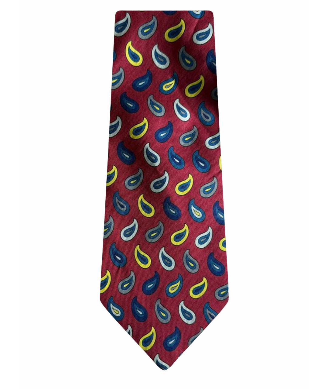 CHRISTIAN DIOR Бордовый шелковый галстук, фото 3