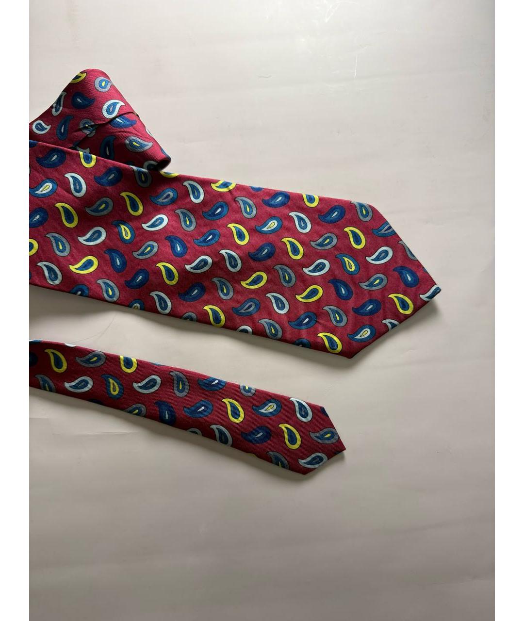 CHRISTIAN DIOR Бордовый шелковый галстук, фото 2