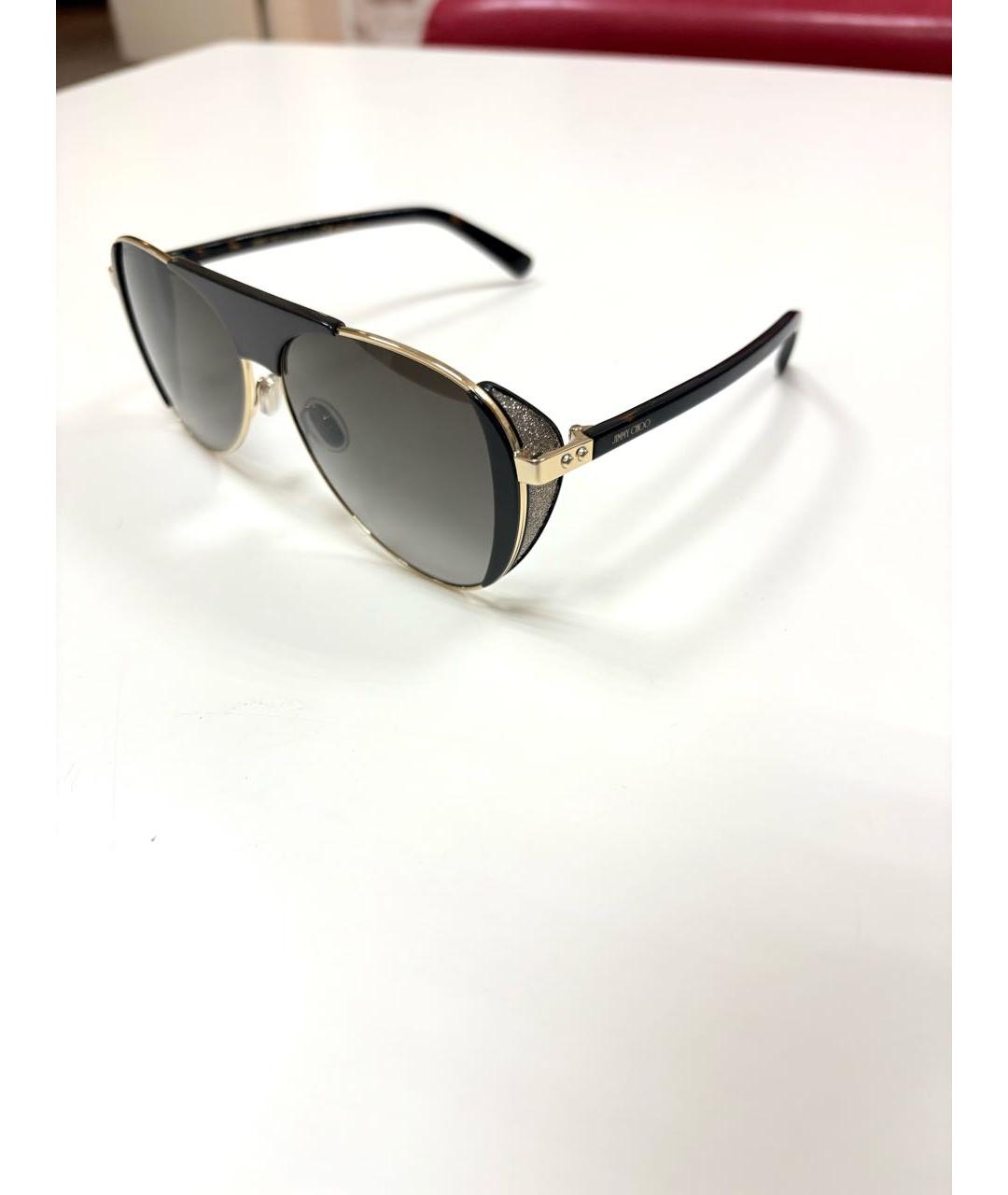 JIMMY CHOO Коричневые пластиковые солнцезащитные очки, фото 3