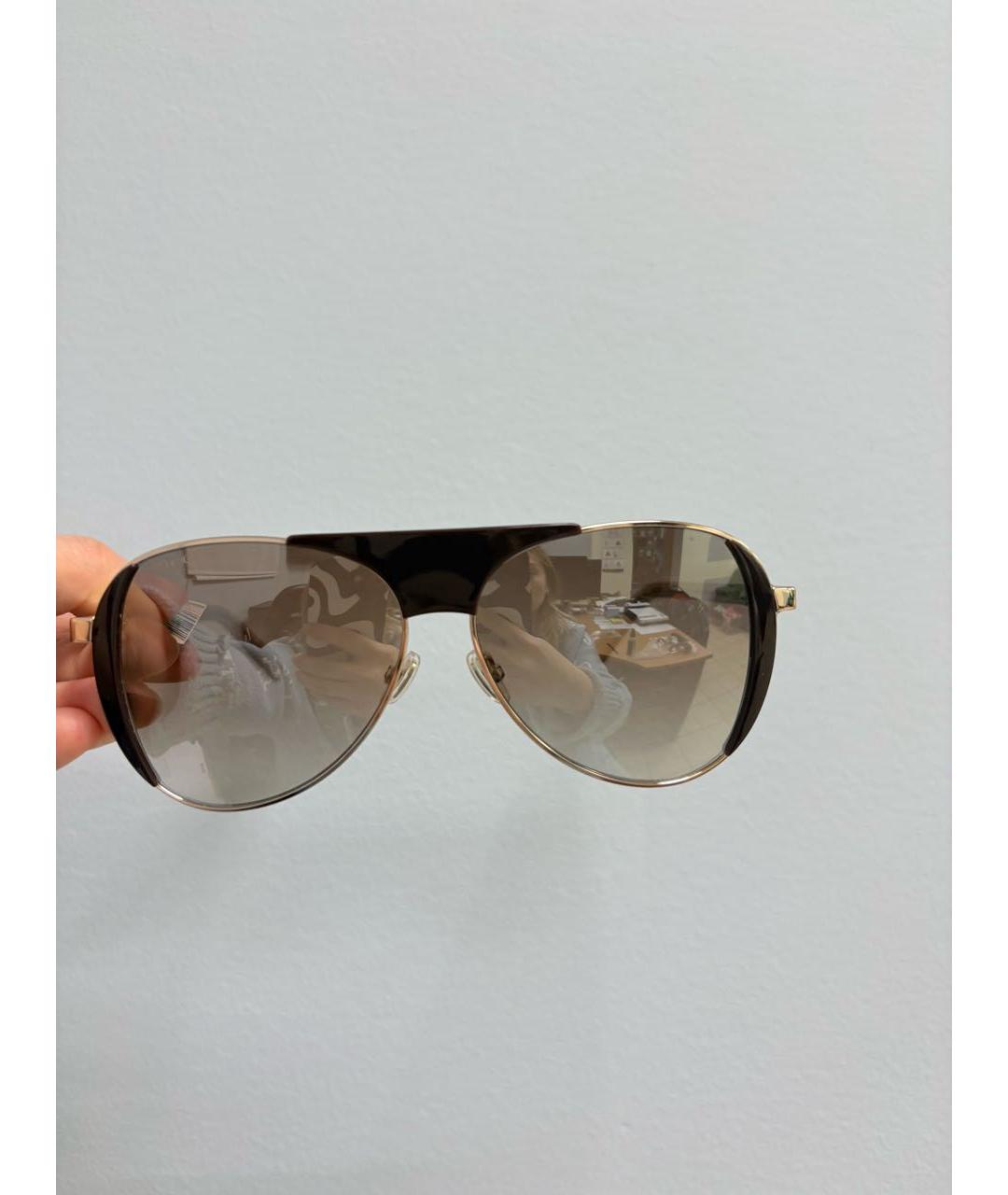 JIMMY CHOO Коричневые пластиковые солнцезащитные очки, фото 5