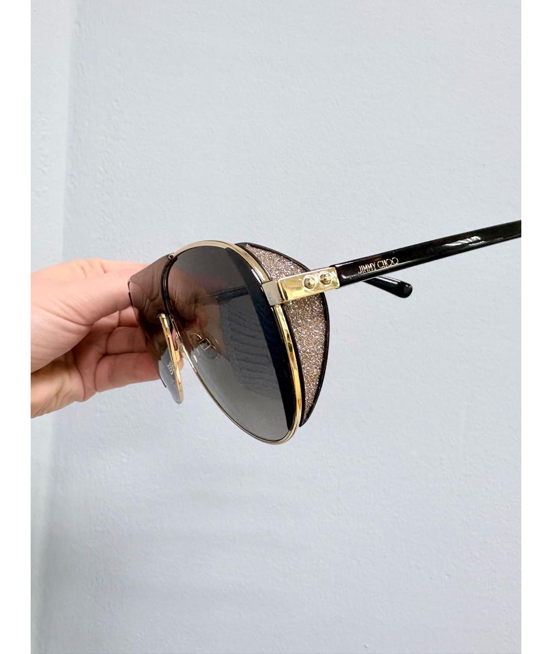 JIMMY CHOO Коричневые пластиковые солнцезащитные очки, фото 7