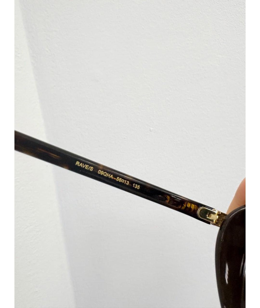 JIMMY CHOO Коричневые пластиковые солнцезащитные очки, фото 6