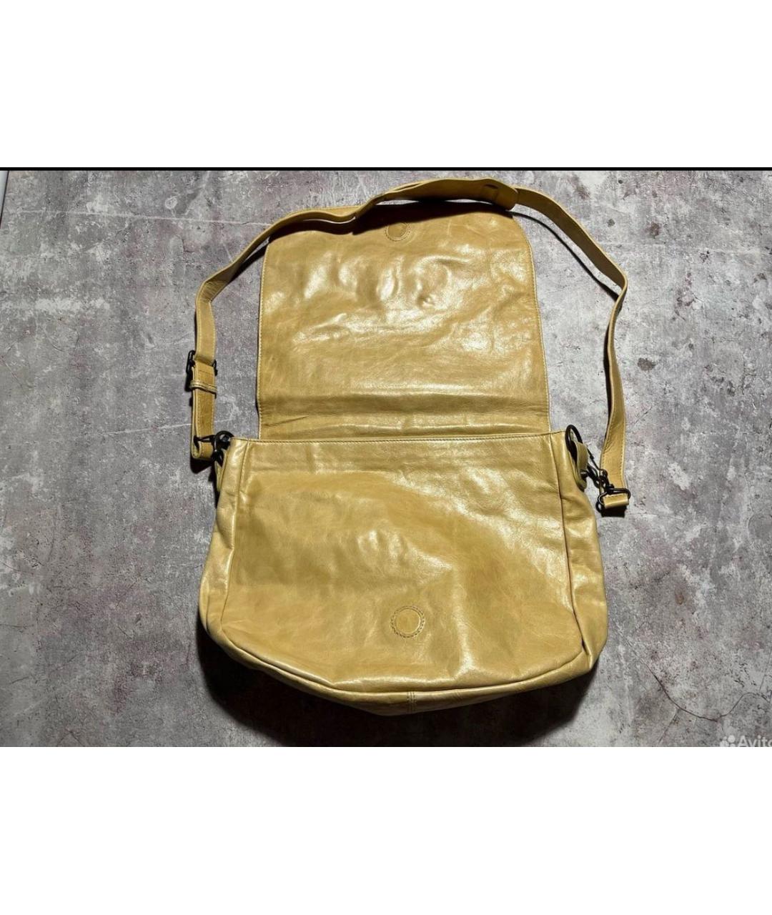 BALENCIAGA Бежевая кожаная сумка через плечо, фото 2