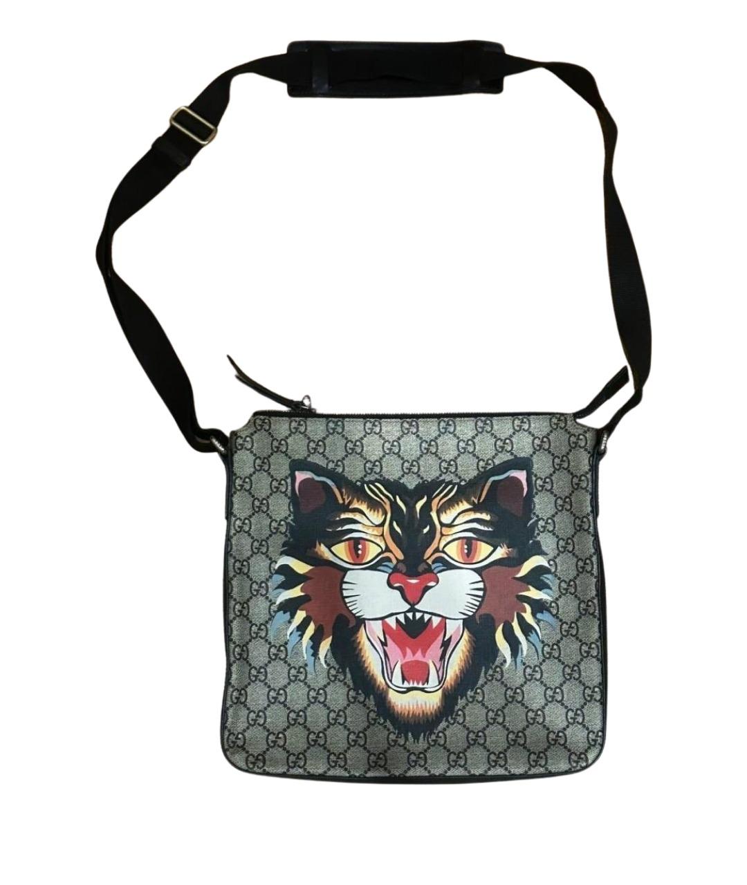 GUCCI Бежевая тканевая барсетка, фото 2