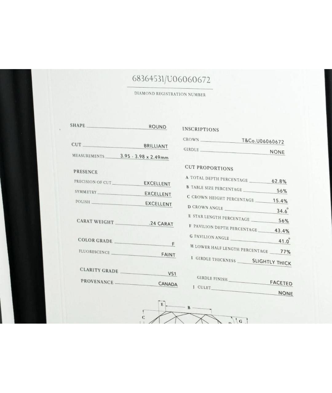 TIFFANY&CO Серебряное платиновое кольцо, фото 3