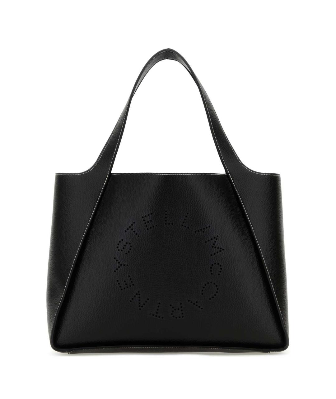 STELLA MCCARTNEY Черная синтетическая сумка с короткими ручками, фото 1