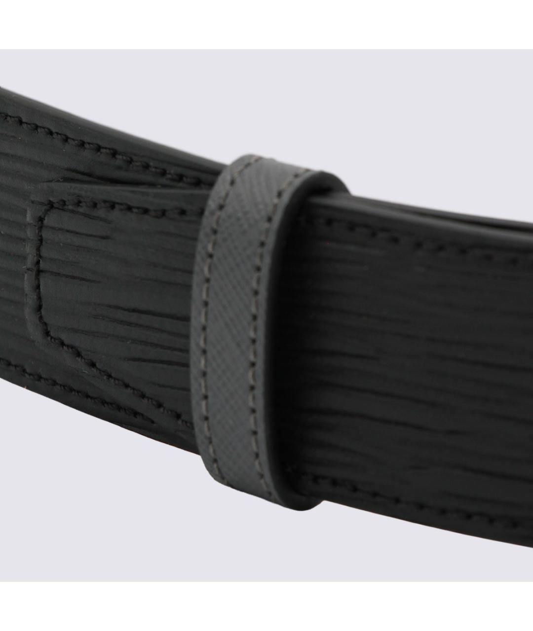 MONTBLANC Черный кожаный ремень, фото 3