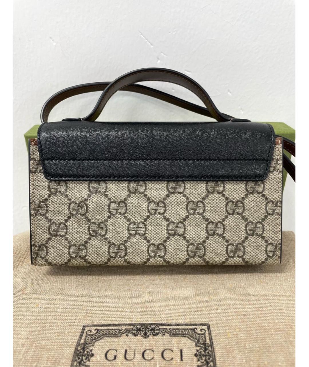 GUCCI Бежевая тканевая сумка через плечо, фото 3