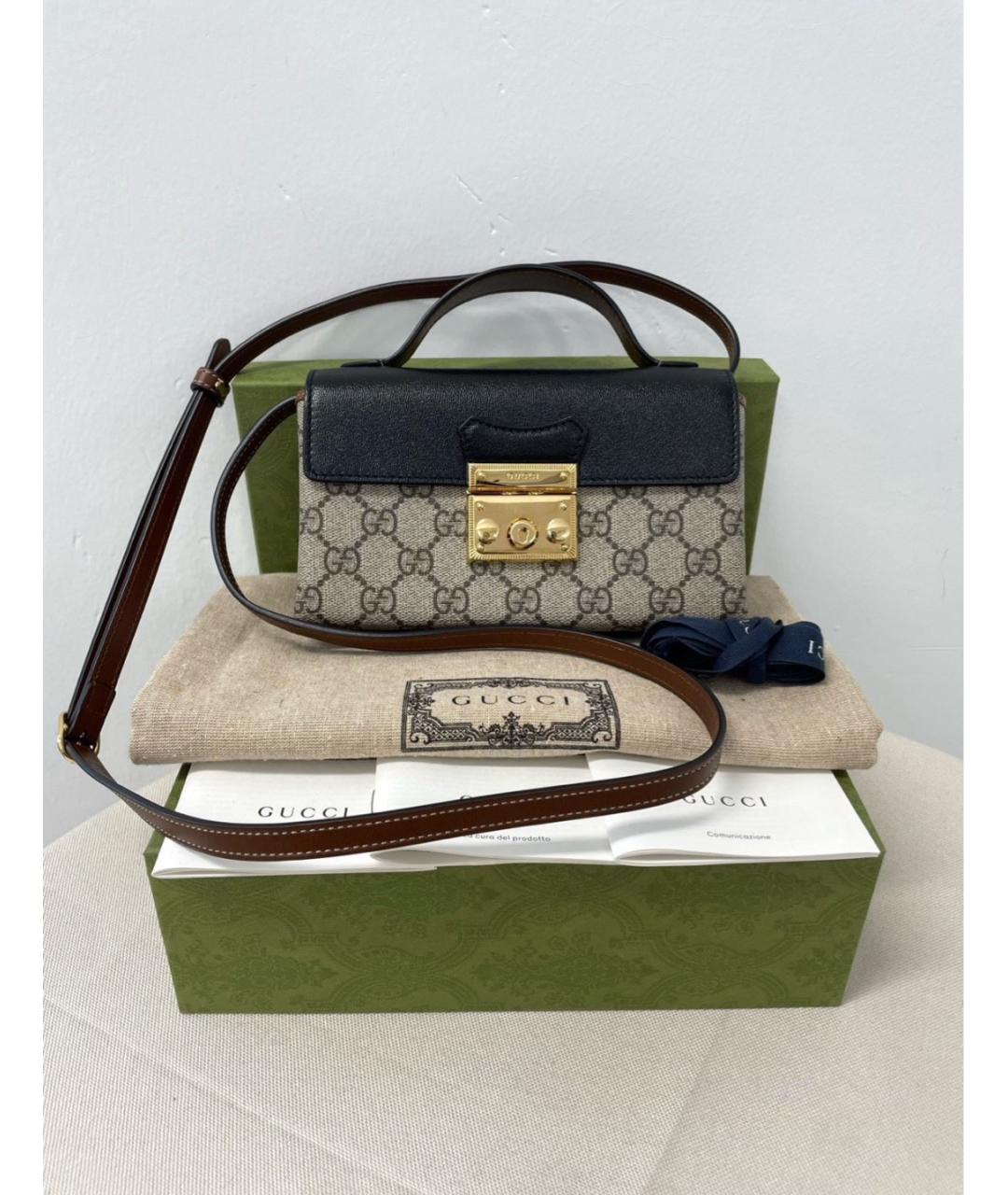 GUCCI Бежевая тканевая сумка через плечо, фото 2