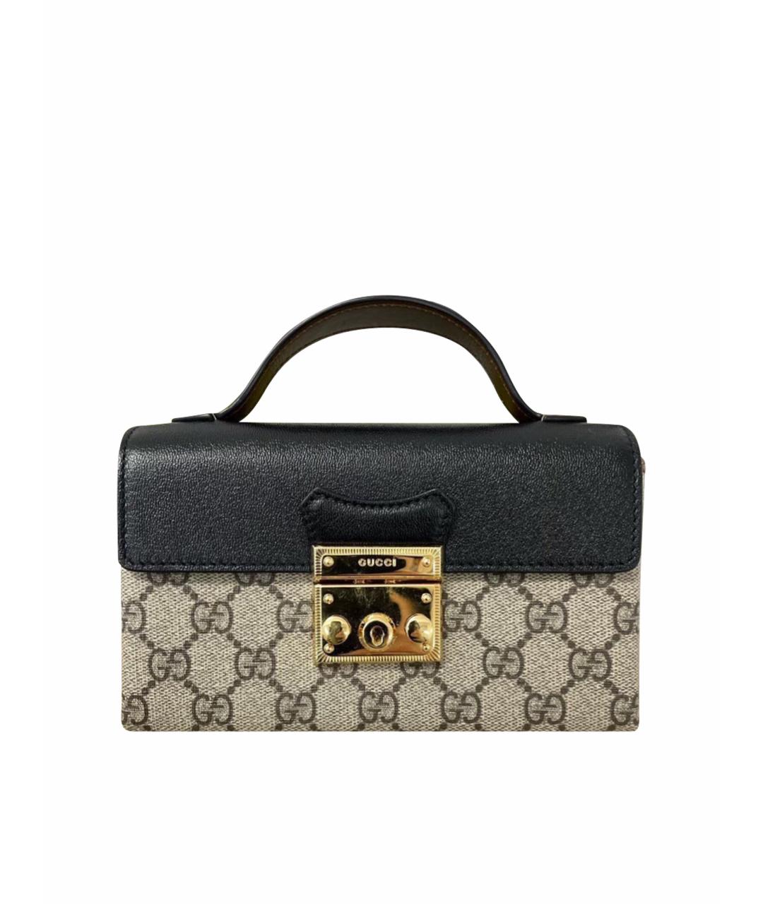 GUCCI Бежевая тканевая сумка через плечо, фото 1