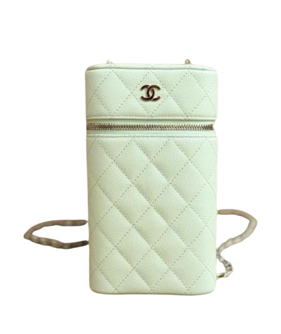 CHANEL Зеленая кожаная сумка через плечо, фото 1