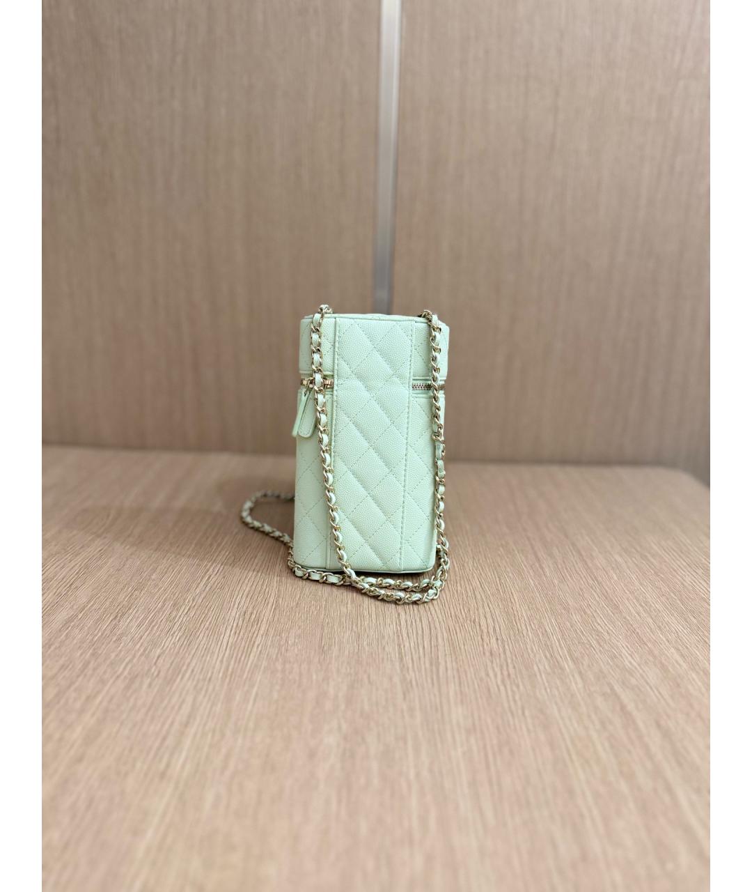 CHANEL Зеленая кожаная сумка через плечо, фото 2