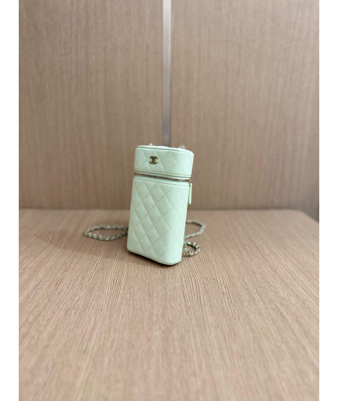 CHANEL Зеленая кожаная сумка через плечо, фото 4