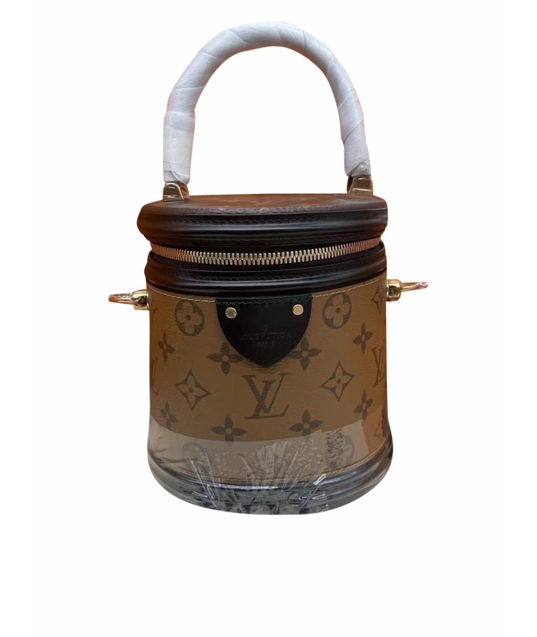 LOUIS VUITTON Коричневая сумка с короткими ручками из искусственной кожи, фото 1