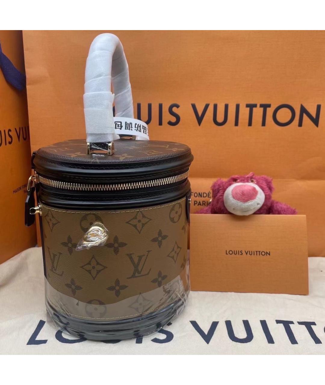 LOUIS VUITTON Коричневая сумка с короткими ручками из искусственной кожи, фото 2