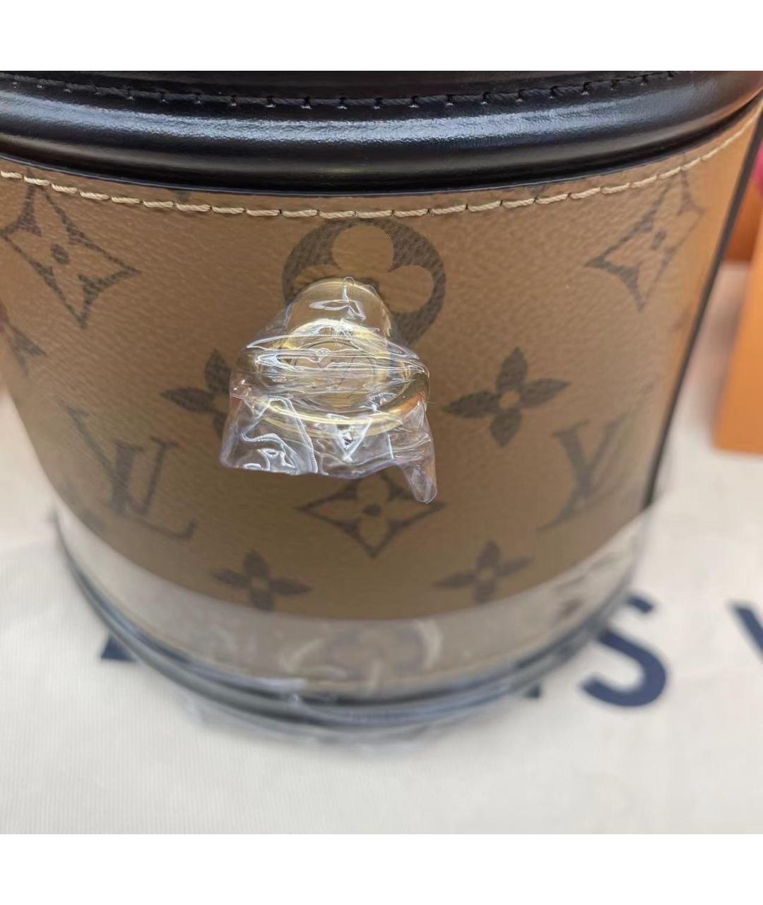 LOUIS VUITTON Коричневая сумка с короткими ручками из искусственной кожи, фото 4