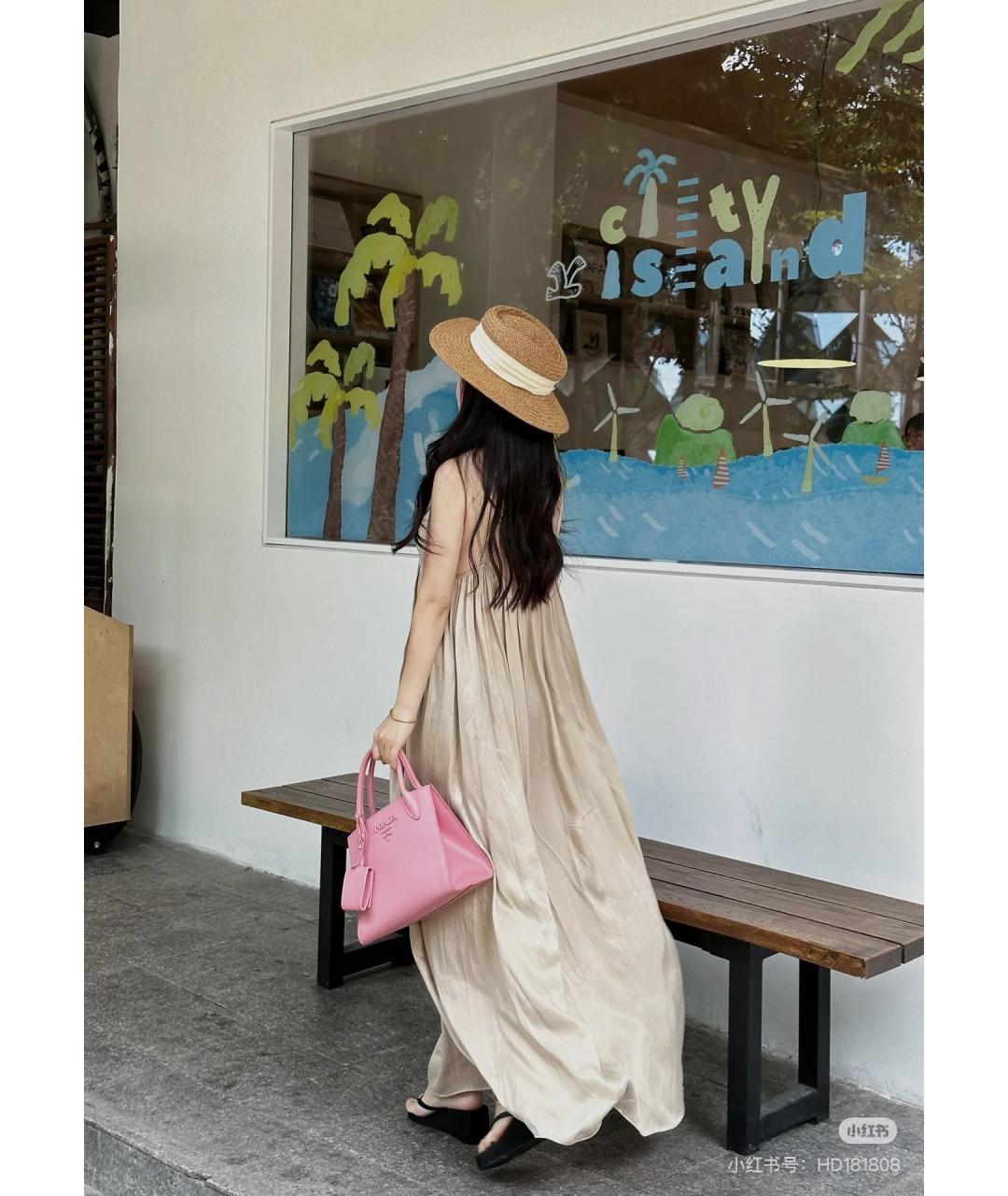 PRADA Розовая кожаная сумка тоут, фото 7