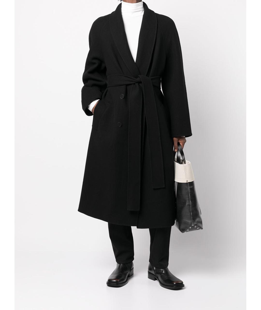 THE ROW Черное шерстяное пальто, фото 5