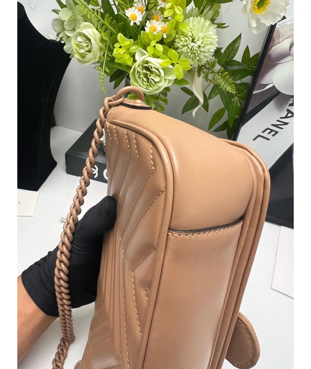 GUCCI Бежевая кожаная сумка через плечо, фото 8