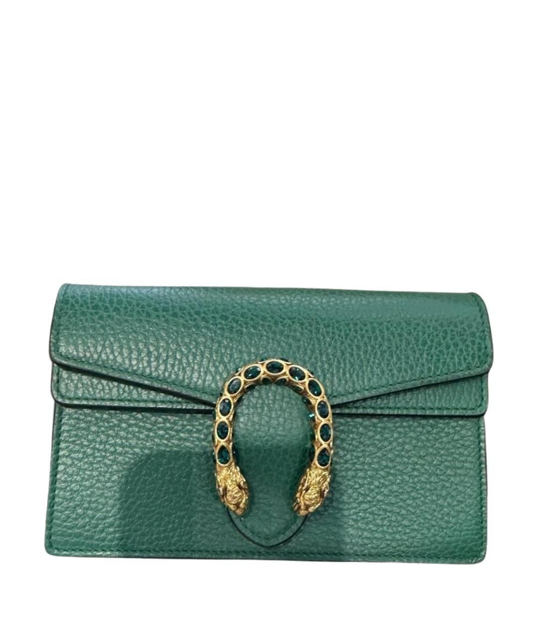 GUCCI Зеленая кожаная сумка через плечо, фото 1