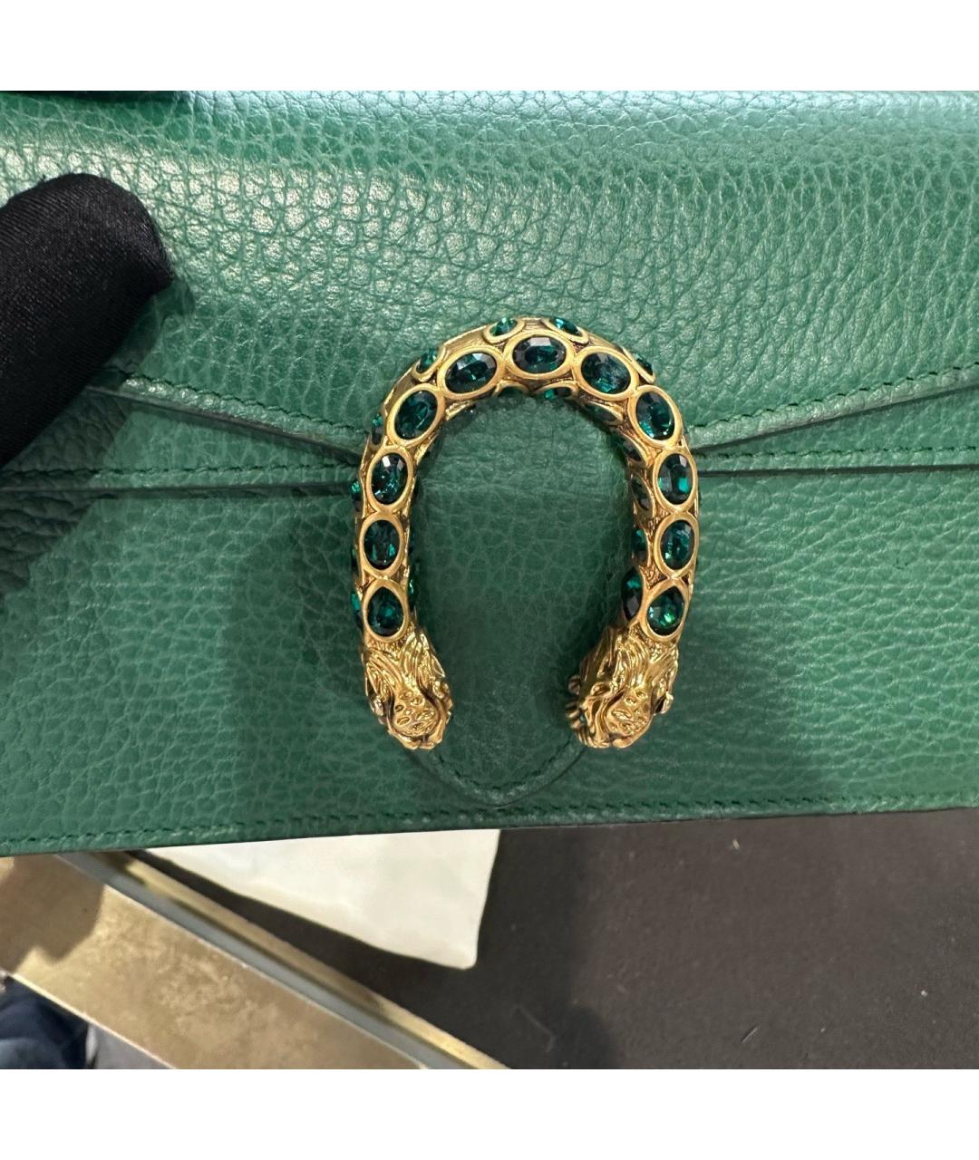 GUCCI Зеленая кожаная сумка через плечо, фото 7