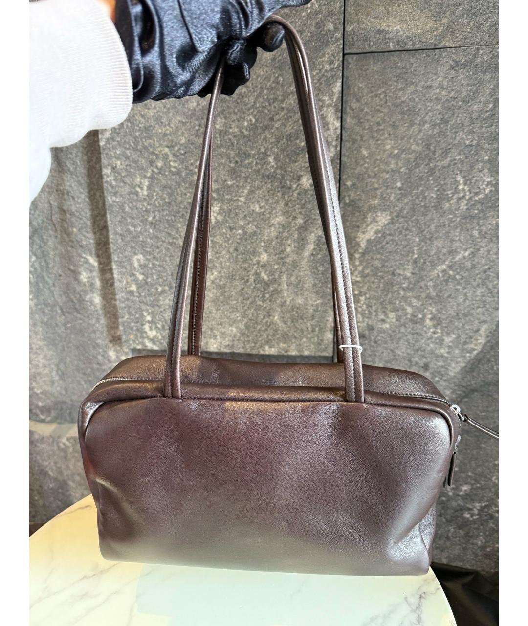 THE ROW Коричневая кожаная сумка через плечо, фото 2