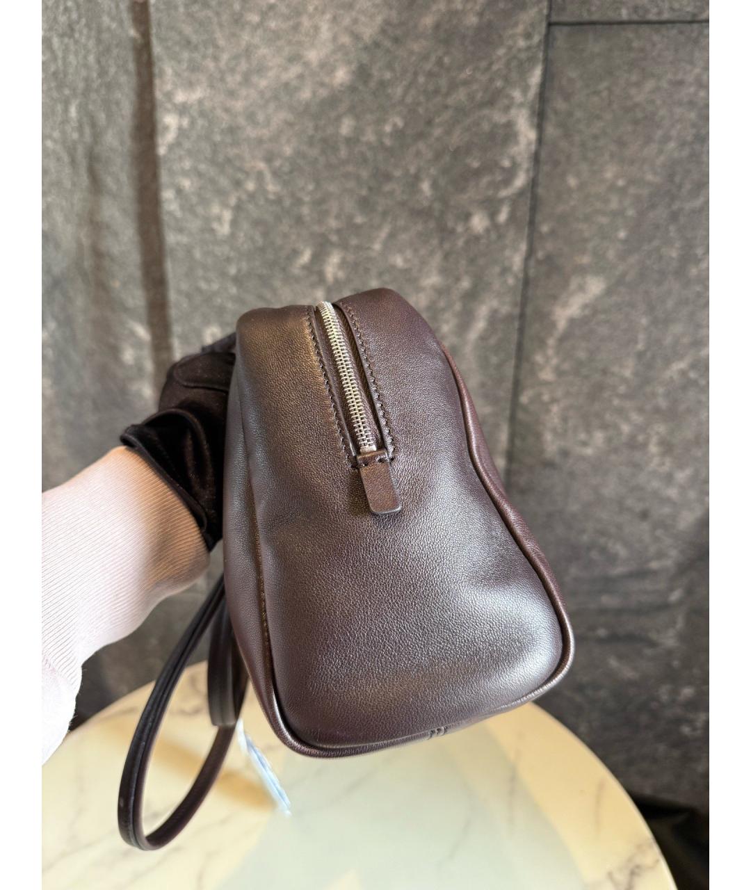 THE ROW Коричневая кожаная сумка через плечо, фото 3