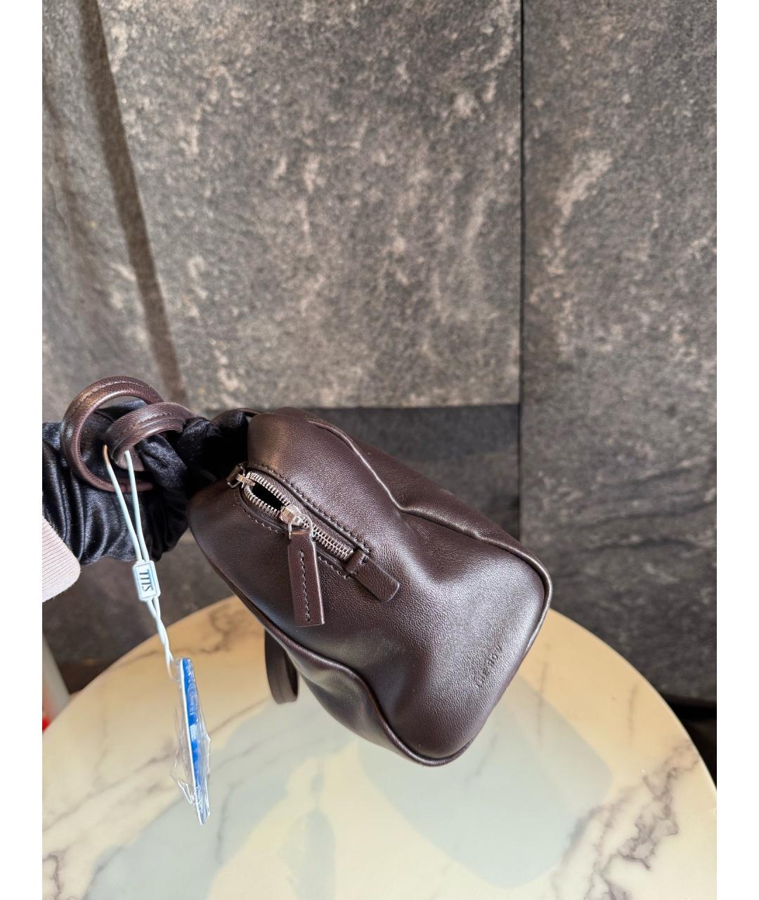 THE ROW Коричневая кожаная сумка через плечо, фото 5