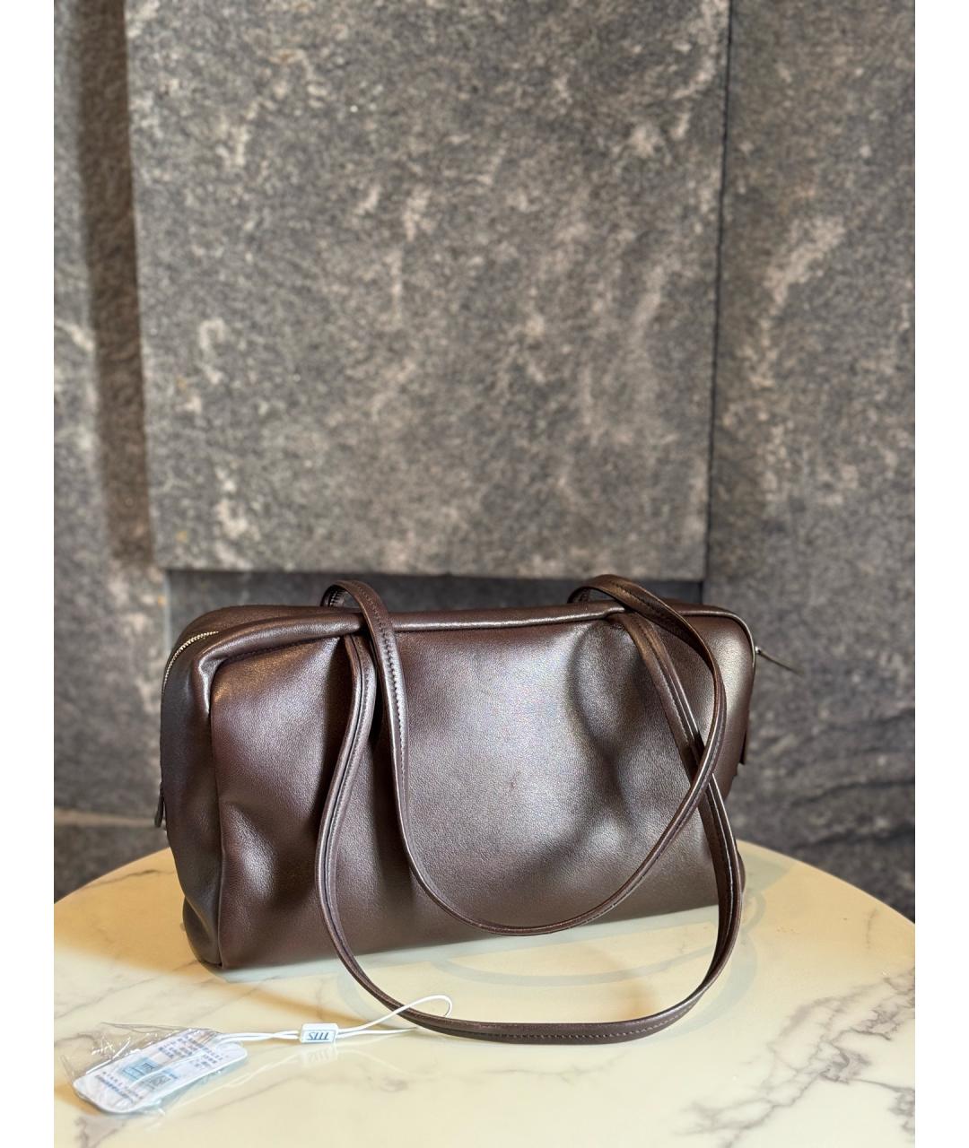 THE ROW Коричневая кожаная сумка через плечо, фото 8