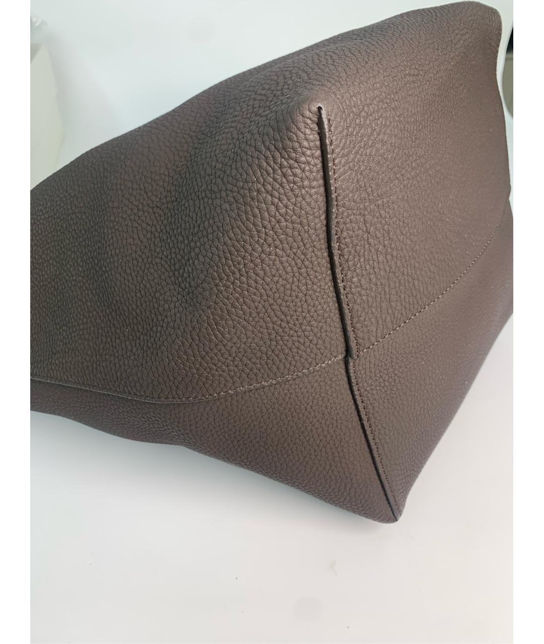 THE ROW Серая кожаная сумка через плечо, фото 3