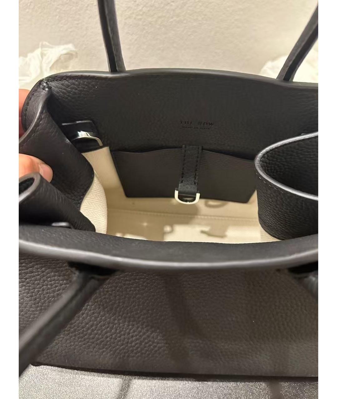 THE ROW Черная кожаная сумка через плечо, фото 8