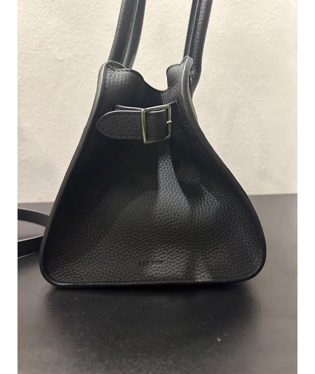 THE ROW Черная кожаная сумка через плечо, фото 2