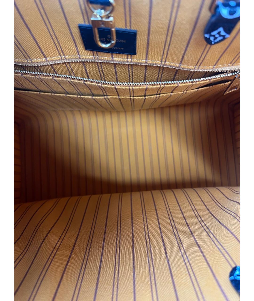 LOUIS VUITTON Черная сумка тоут из искусственной кожи, фото 6